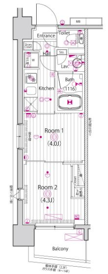 ガーラ・プレシャス東大島の間取り
