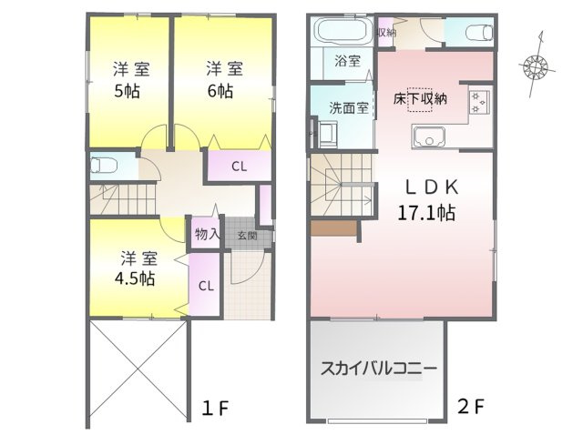 北区金城町4丁目(全1棟)の間取り