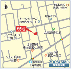 ブルーミングガーデン／北区武蔵ヶ丘２丁目／１号棟の地図