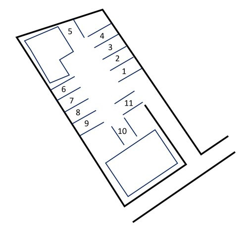 岡田駐車場の区画図