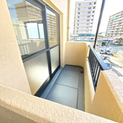 熊本市東区戸島西１丁目の賃貸マンションのバルコニー