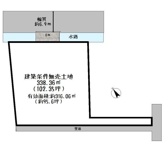 野洲市久野部　売土地の土地図