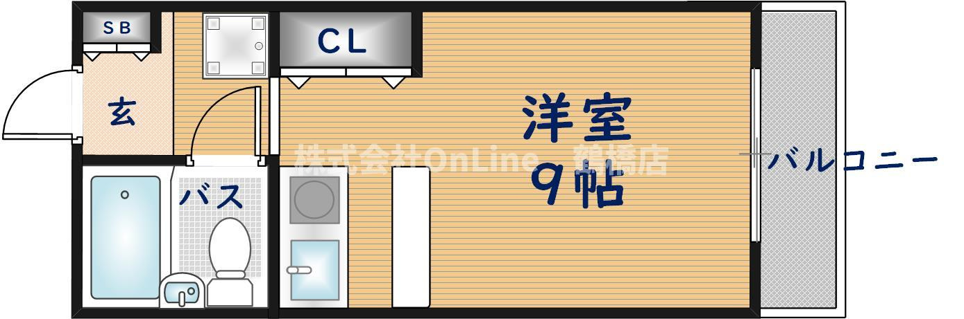 東大阪市菱屋西１丁目の賃貸マンションの間取り