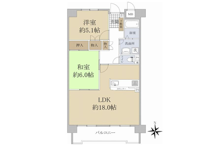 【間取り】 | サンルシェル山科西野