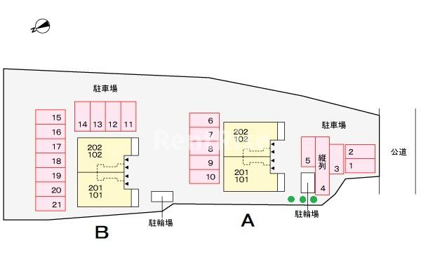 ラ・レセンテＢの駐車場|駐車場