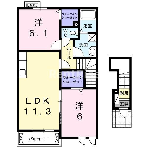 ラ・レセンテＢの間取り|間取図