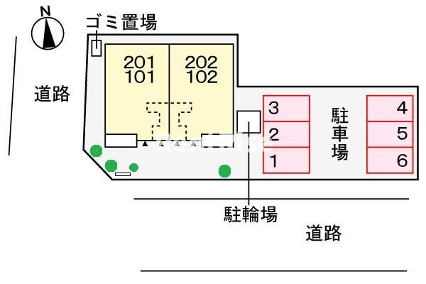 ササフラスⅡの駐車場|駐車場