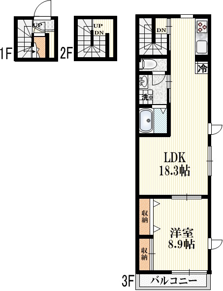 グランパレス国立の間取り