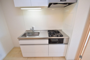 グリル付き2口コンロのキッチンです♪