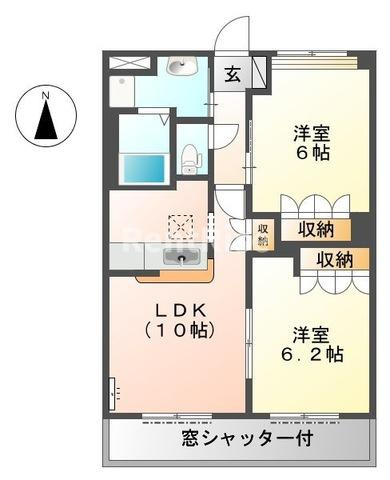 サンハイツ ＫＯＵＷＡの間取り|間取図