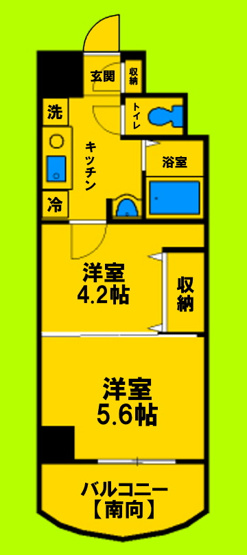 【間取り】 | プレステージ立花 | 2Kタイプ