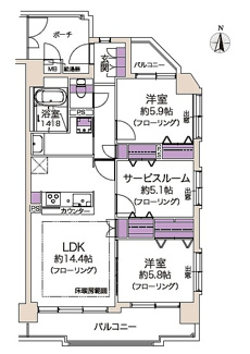 【間取り】 | 東川口サニーコート第10