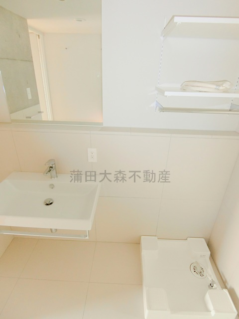 Hyggeヒュッゲの洗面所|洗面所　独立洗面台　室内洗濯機置き場