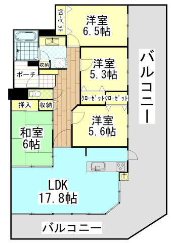 モントーレ香椎スクエアの間取り