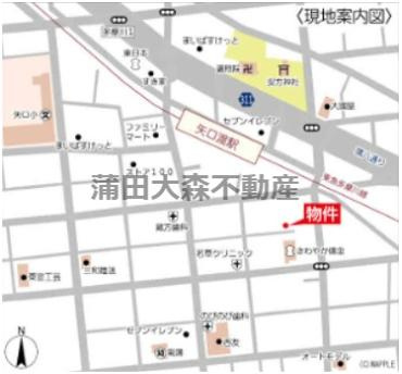 ヴォーガコルテ多摩川の地図