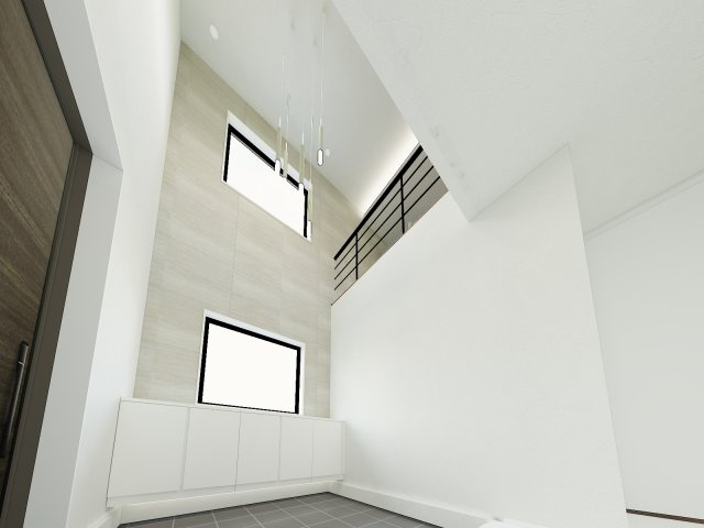 KOSHIGOE DESIGNER’S HOUSE – 鎌倉・腰越の海と暮らすモダン邸宅 –の玄関