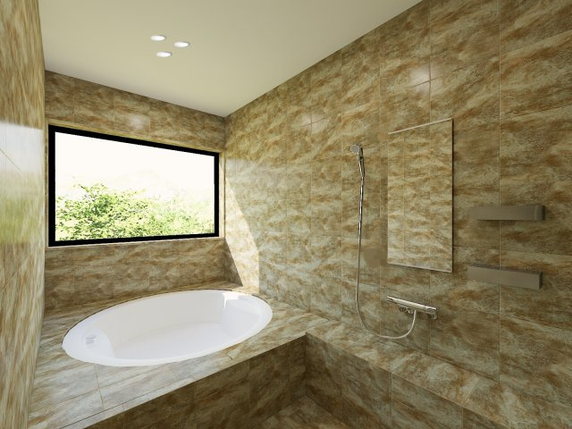 KOSHIGOE DESIGNER’S HOUSE – 鎌倉・腰越の海と暮らすモダン邸宅 –の浴室