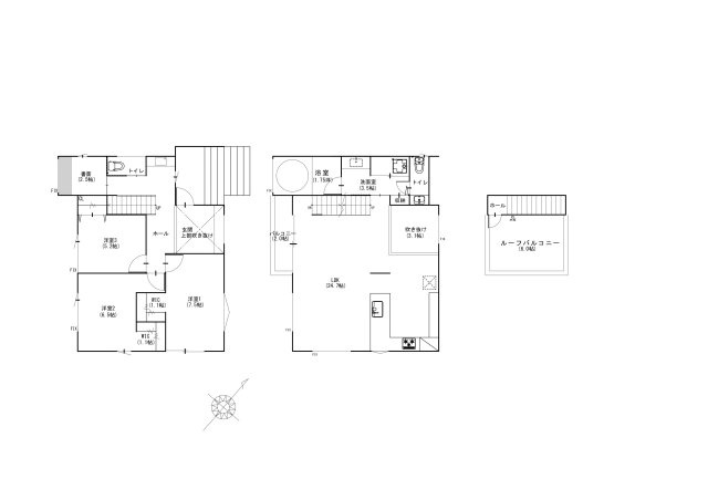 KOSHIGOE DESIGNER’S HOUSE – 鎌倉・腰越の海と暮らすモダン邸宅 –の間取り