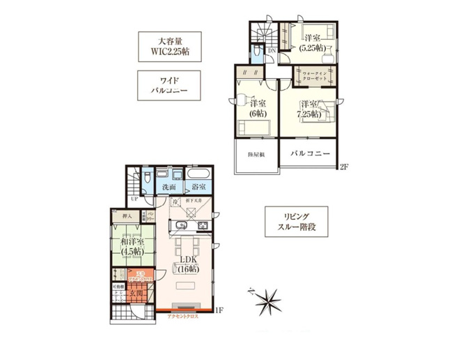 【間取り】 | 桐生市相生町2期　GRAFARE　2号棟 | 水回り集中設計で家事ラクラクの間取り♪