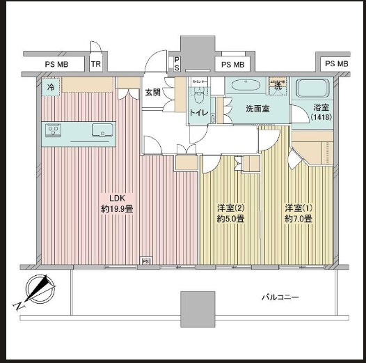 【間取り】 | ★仲介手数料無料★パークコート千代田富士見ザ・タワー（外濠に面した地上40階超高層タワーマンション）