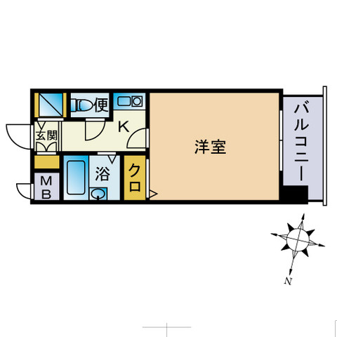 ライオンズマンション西新第5の間取り