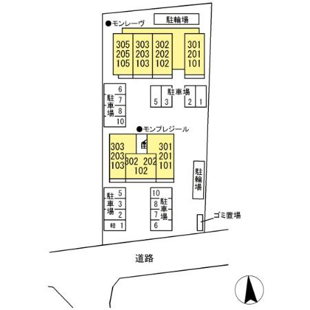 モン レーヴの区画図