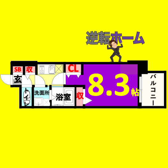 パルティール千種アネックス　名古屋市賃貸　仲介手数料無料の間取り