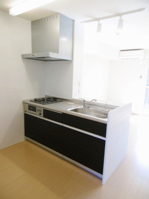 ２口ガスコンロ付き・会話のしやすい対面システムキッチン