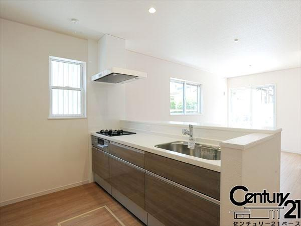 ファーストタウン帝塚山 １号棟 ／新築一戸建の内観：施工例|■静音シンク、人工大理石天板のシステムキッチンは浄水機能付です！■