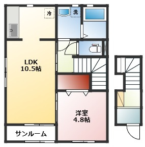 【間取り】 | ゼファー　A棟