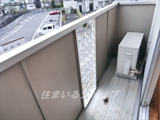 広島市安佐北区落合南２丁目のアパートのバルコニー
