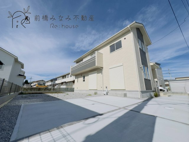 前橋市上新田町　３号棟(全５棟)　ブルーミングガーデン　新築建売分譲の外観|外観もきれいです