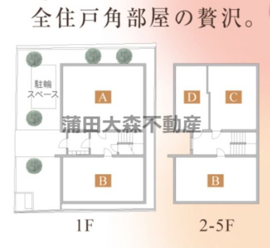 CASA PIAZZAカーサピアッツァ大森西の区画図