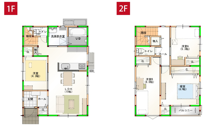 朝倉己　⑯　新築戸建　全3区画の間取り|4LDK