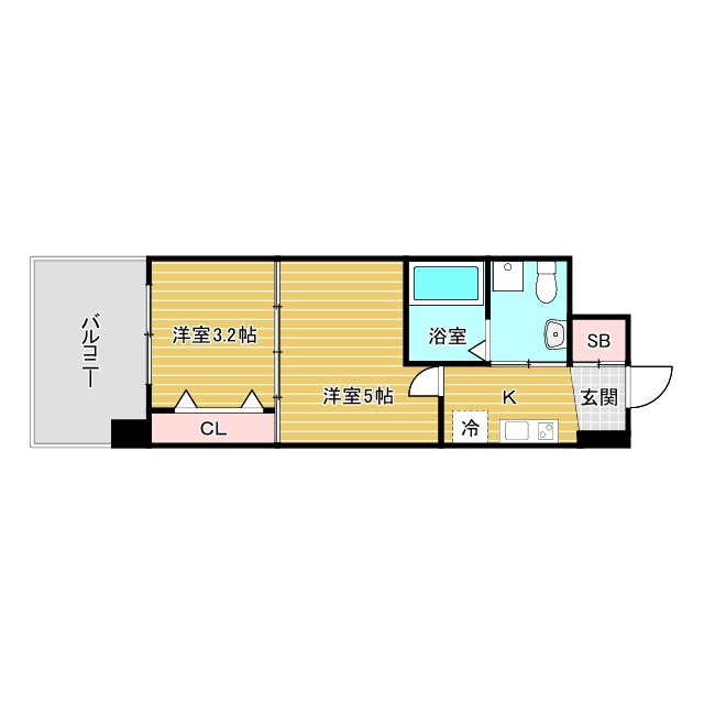 セレニテ江坂ルフレの間取り