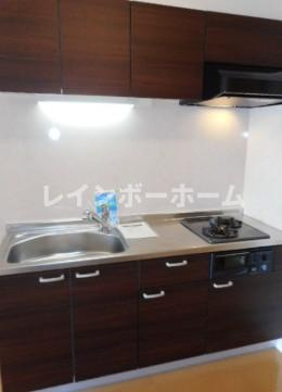 仲介手数料（賃料の1.10ヵ月）の50％OFF対象物件！のキッチン|コンパクトなキッチンで掃除もラクラク