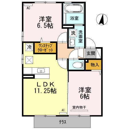 カーサマローン　A棟の間取り