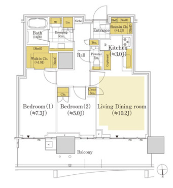 SKY DUO SUN VILLAGE T棟 3階の画像
