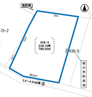 【土地図】 | 桜川市真壁町下谷貝238坪売地
