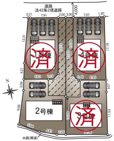 長野市稲里町中央第１の区画図