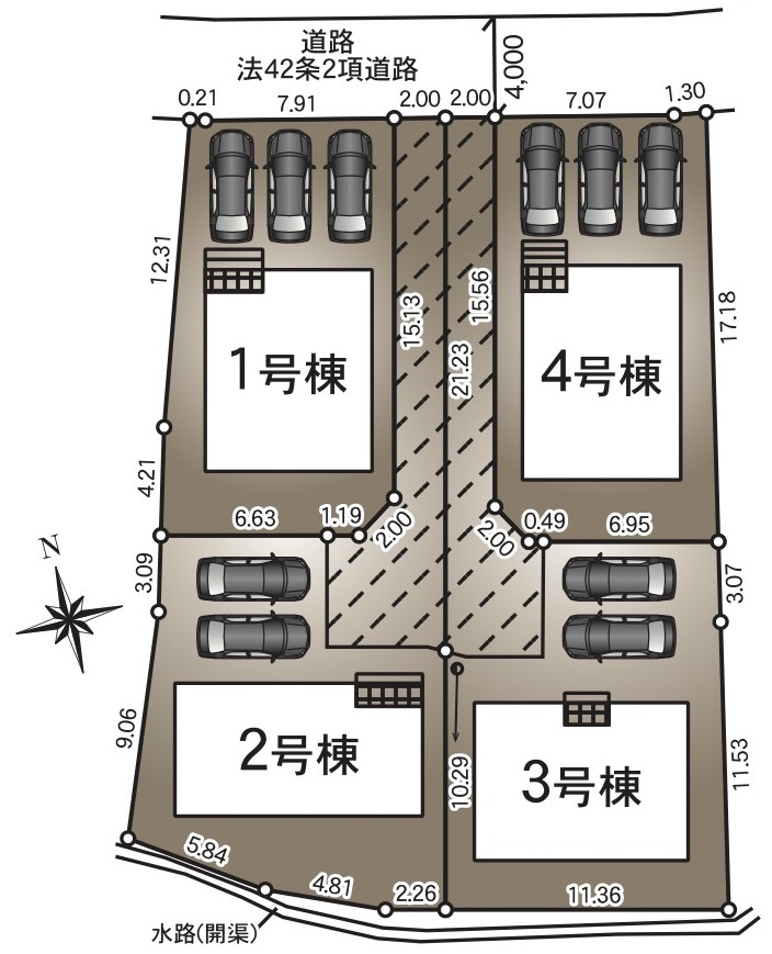 長野市稲里町中央第１の区画図