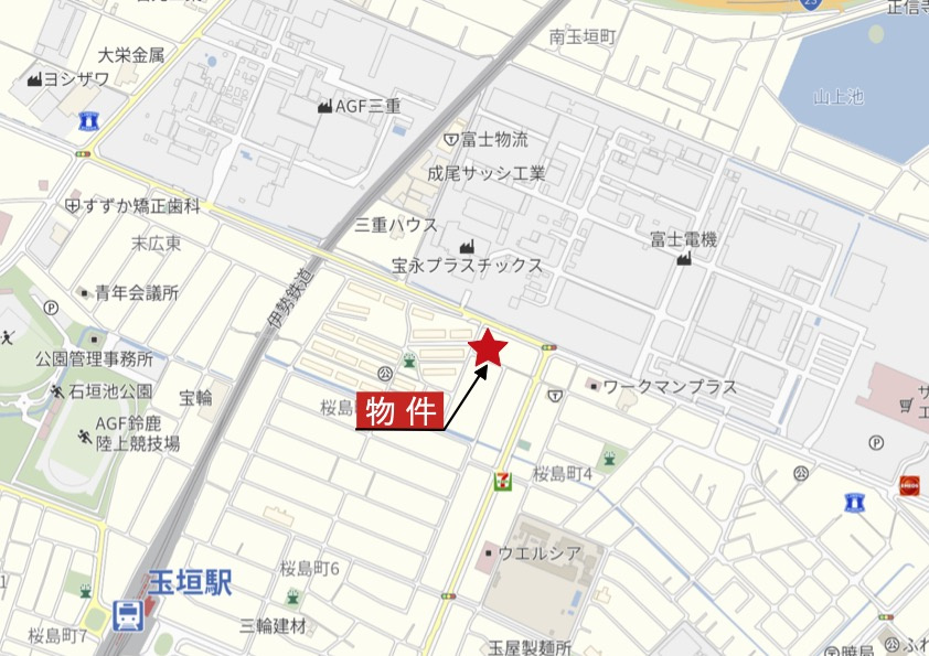 鈴鹿市桜島町5丁目の地図|広域Map