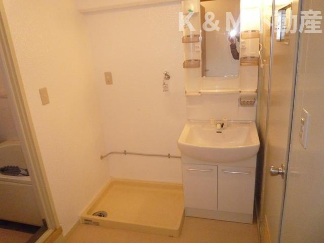 ハイム柏洋の洗面所|ゆったりとスペースのある洗面所