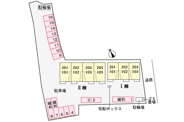 ラ・パーチェ　Ⅱの区画図