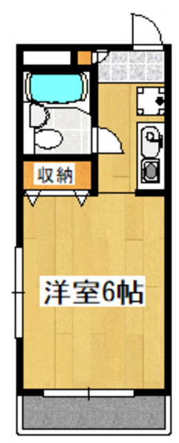 フラワーマンションの間取り|２面採光の角部屋です。