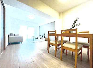 香枦園スカイハイツの居間・リビング