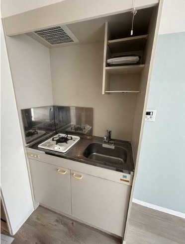 グランツブルク駒場　角部屋　ネット0　防犯設備充実　２×４工法のキッチン