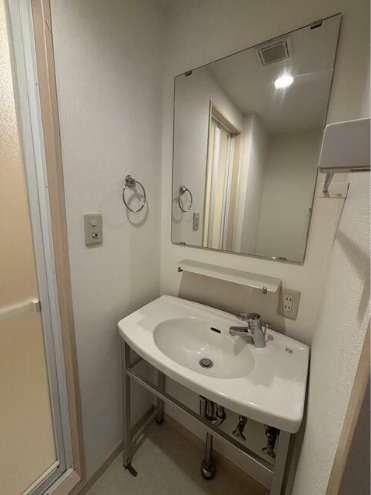 グランツブルク駒場　角部屋　ネット0　防犯設備充実　２×４工法の洗面所