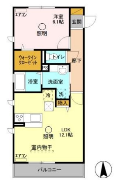 Ｌｏｂｅｌｌｉａ ＴＯＲＯ　Ⅰの間取り|１LDKの間取りです！