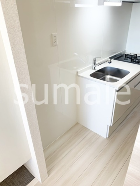 カーサしらたまのキッチン|冷蔵庫置場。